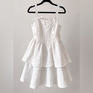 Francesca's Collections White Lace Mini Dress